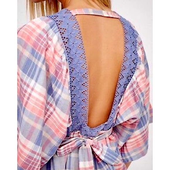 🌺🎉HP🎉🌺 NWT Free People Plaid On You Tunic Top - Picture 6 of 16